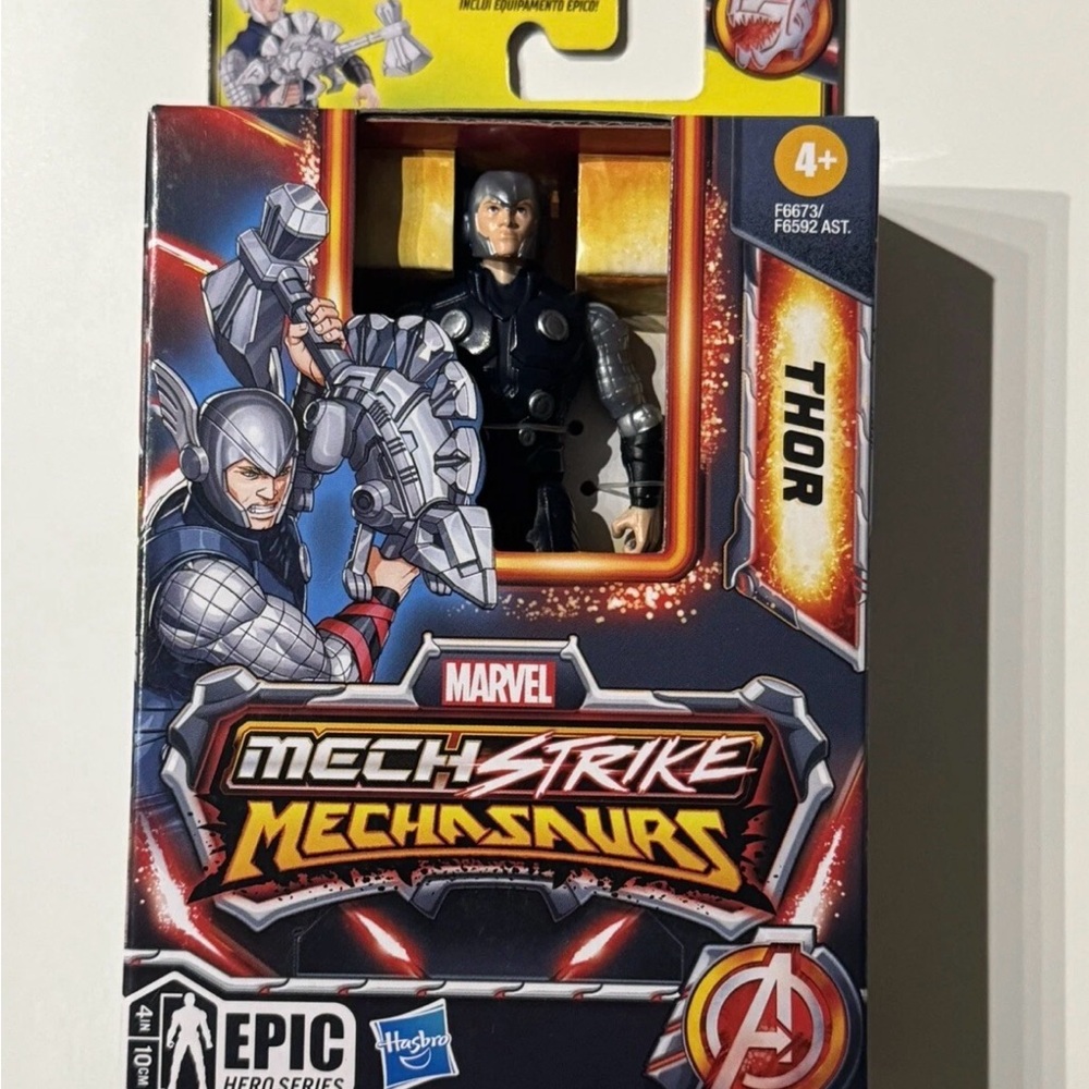 Hasbro Marvel Mech Strike Thor Action Figure - Black and Silver
